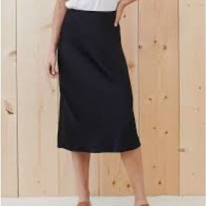 Jenni Kayne Silk Slip Skirt - Black - XS